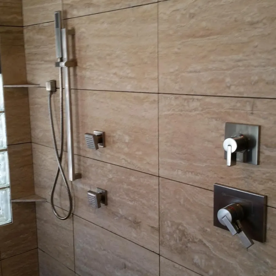 Shower fixture installation for Water Heater Replacement in Pavilion